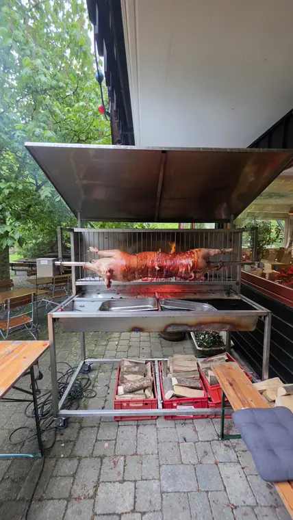 Grillstation auf der Terrasse