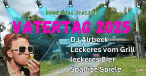 Eventankündigung Vatertag 2025 im Molkenhaus mit DJ Airbeck