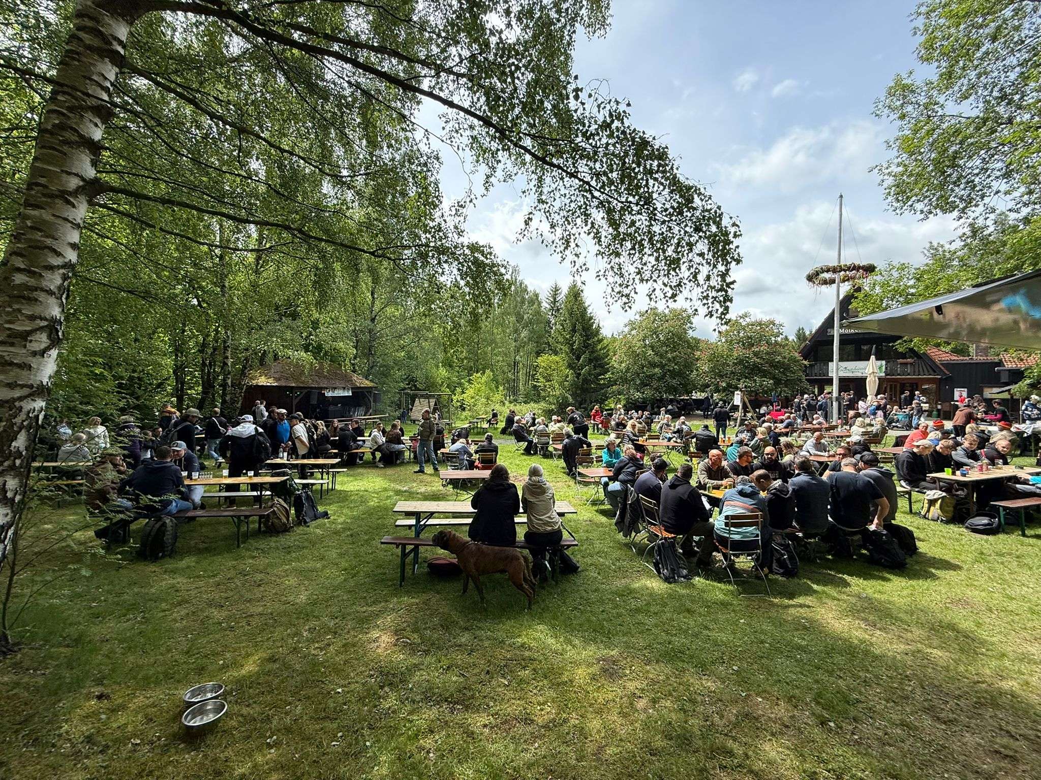 Gäste bei einer sommerlichen Veranstaltung am Molkenhaus Bad Harzburg